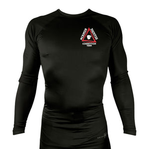 Mckinzie Jiu Jitsu All Black Rash Guards Long Sleeves #8264 A
