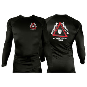 Mckinzie Jiu Jitsu All Black Rash Guards Long Sleeves #8264 A