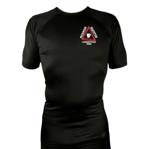 Mckinzie Jiu Jitsu All Black Rash Guards Short Sleeves #8264 A