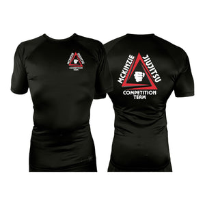Mckinzie Jiu Jitsu All Black Rash Guards Short Sleeves #8264 A