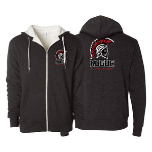 Rogue Jiu Jitsu Academy Sherpa Lined Zip-Up Hoodie #8265 A