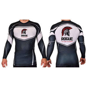 Rogue Jiu Jitsu Academy Rash Guards Black/White #8265 B