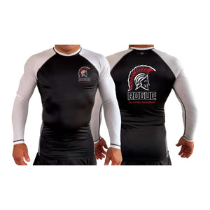 Rogue Jiu Jitsu Academy All Black Ranked Long Sleeve Rash Guards #8265 B