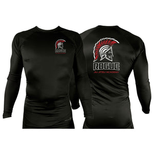 Rogue Jiu Jitsu Academy All Black Rash Guards Long Sleeves #8265 B