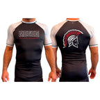 Rogue Jiu Jitsu Academy All Black Ranked Short Sleeve Rash Guards #8265 C