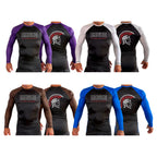 Rogue Jiu Jitsu Academy All Black Ranked Long Sleeve Rash Guards #8265 C