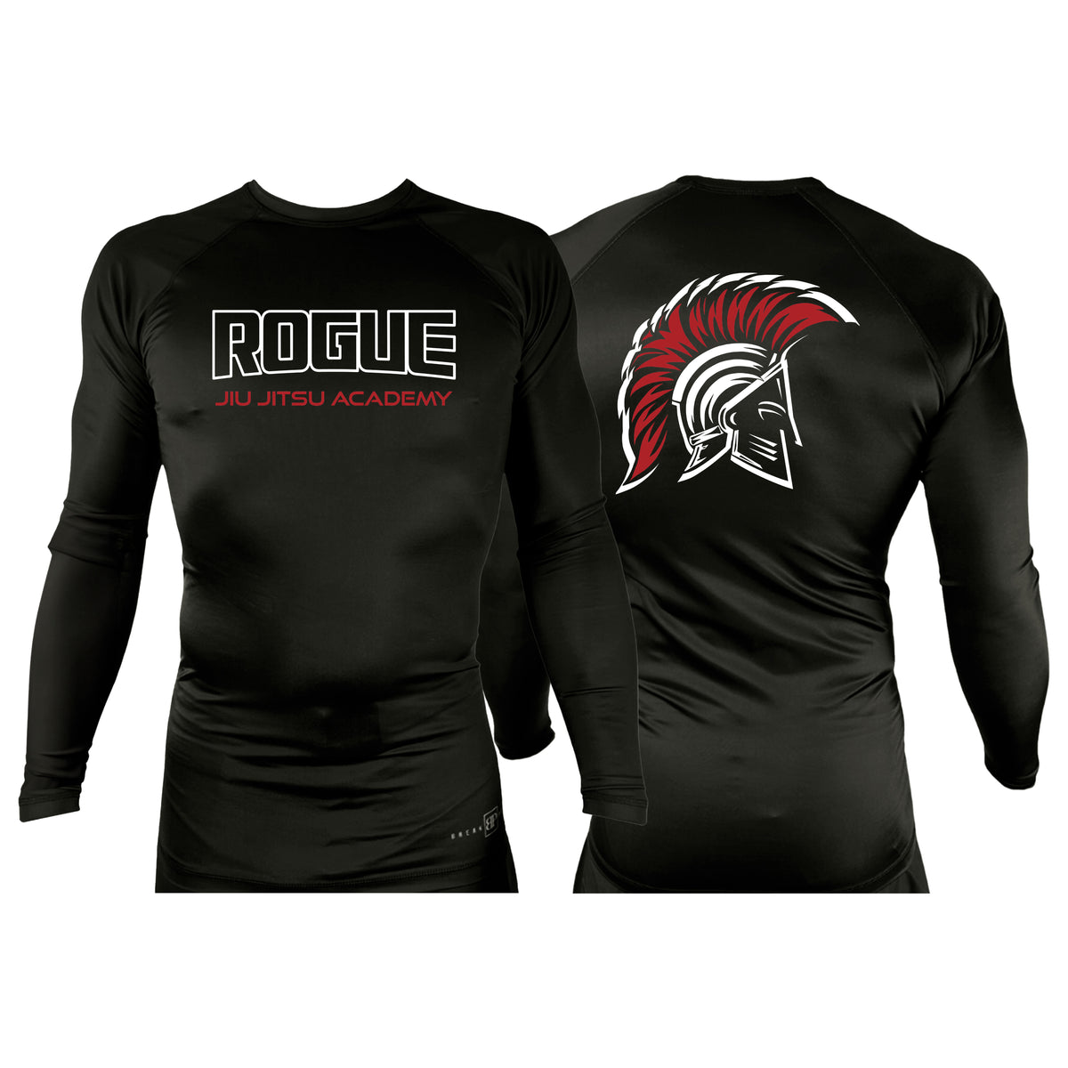 Rogue Jiu Jitsu Academy All Black Rash Guards Long Sleeves #8265 C