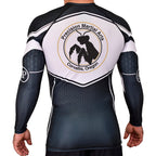 Precision Martial Arts Academy Rash Guards Black/White #8266 B