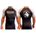 Precision Martial Arts All Black Ranked Short Sleeve Rash Guards #8266 B
