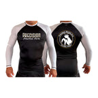 Precision Martial Arts All Black Ranked Long Sleeve Rash Guards #8266 B