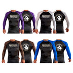 Precision Martial Arts All Black Ranked Long Sleeve Rash Guards #8266 B
