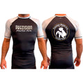 Precision Martial Arts All Black Ranked Short Sleeve Rash Guards #8266 B