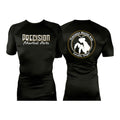 Precision Martial Arts All Black Custom Rash Guards Short Sleeves #8266 B