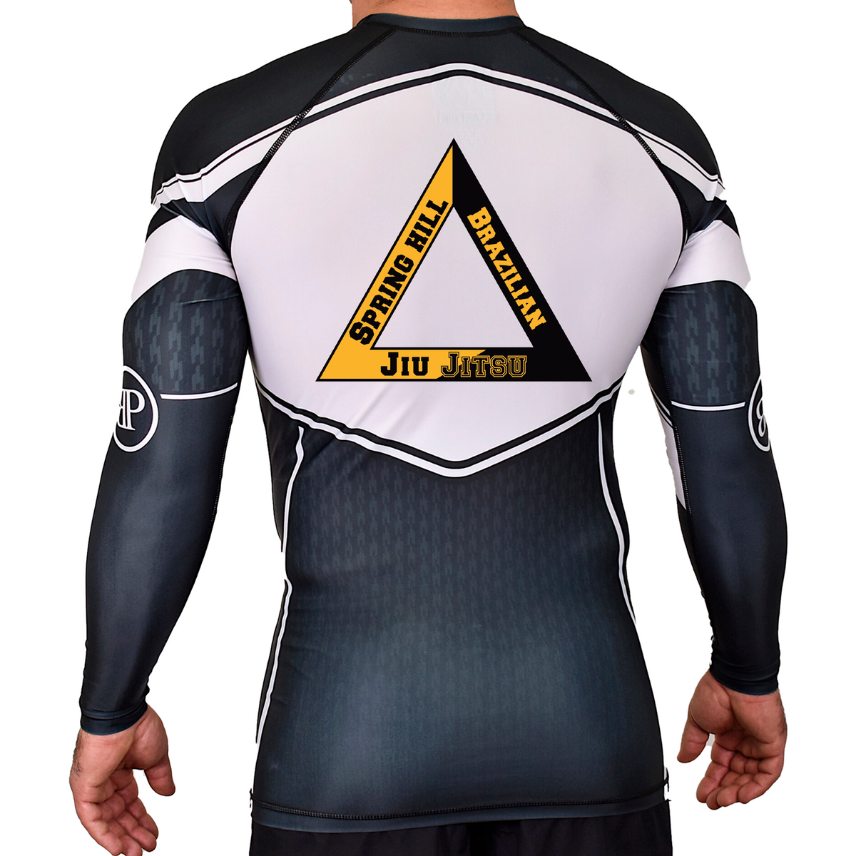 Spring Hill Jiu Jitsu Academy Rash Guards Black/White #8267 A