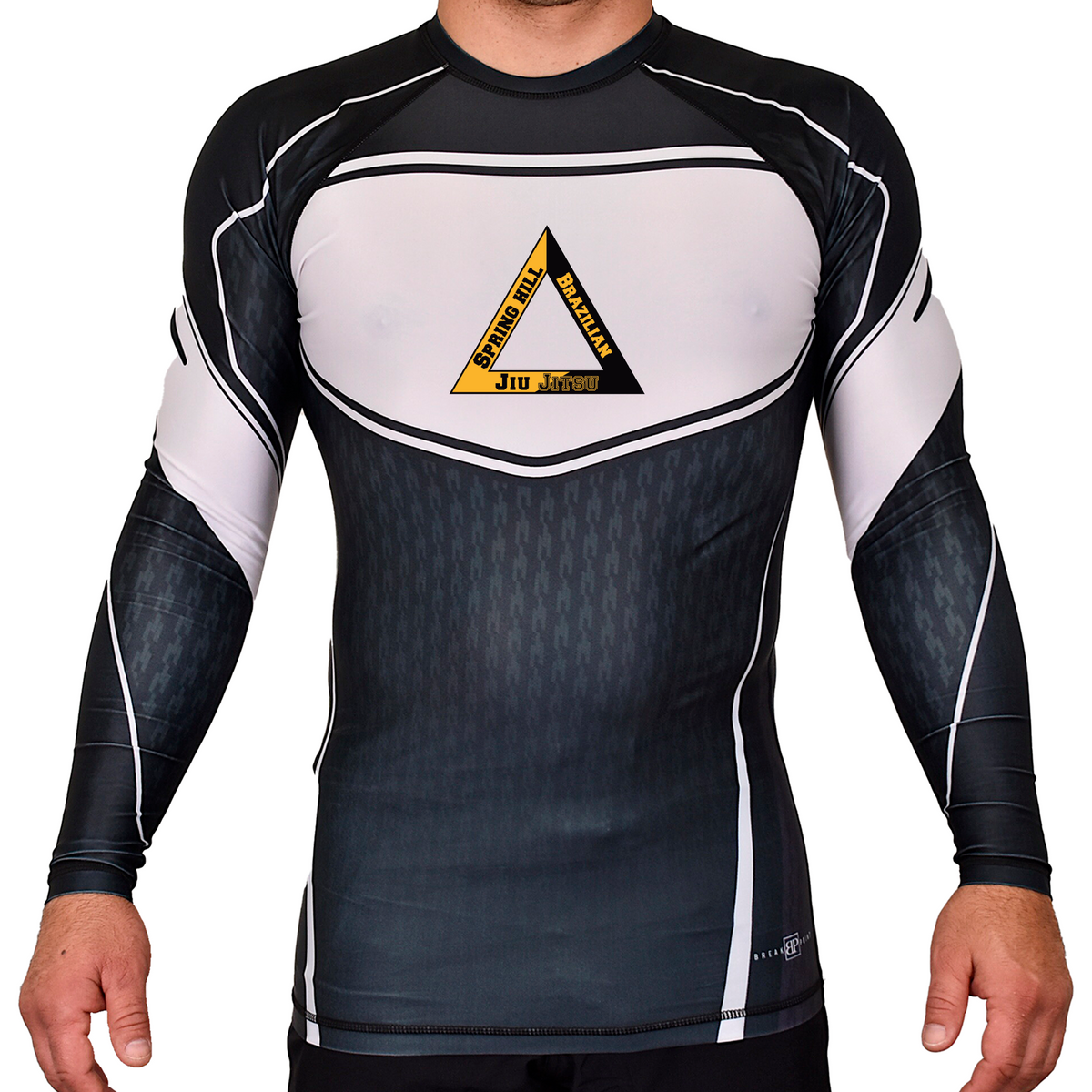 Spring Hill Jiu Jitsu Academy Rash Guards Black/White #8267 A