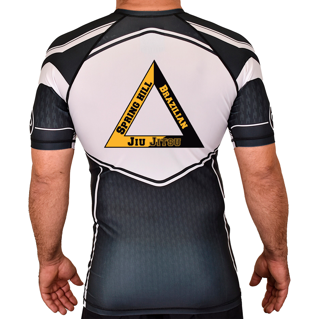 Spring Hill Jiu Jitsu Academy Rash Guards Black/White #8267 A