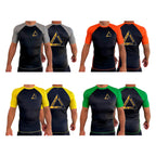 Spring Hill Jiu Jitsu All Black Ranked Short Sleeve Rash Guards #8267 A