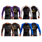 Spring Hill Jiu Jitsu All Black Ranked Long Sleeve Rash Guards #8267 A