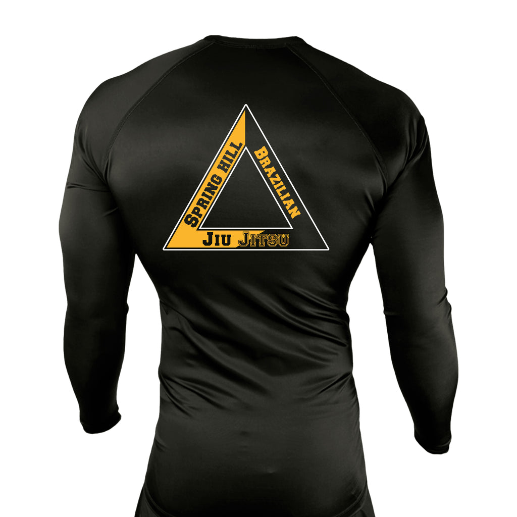 Spring Hill Jiu Jitsu All Black Rash Guards Long Sleeves #8267 A