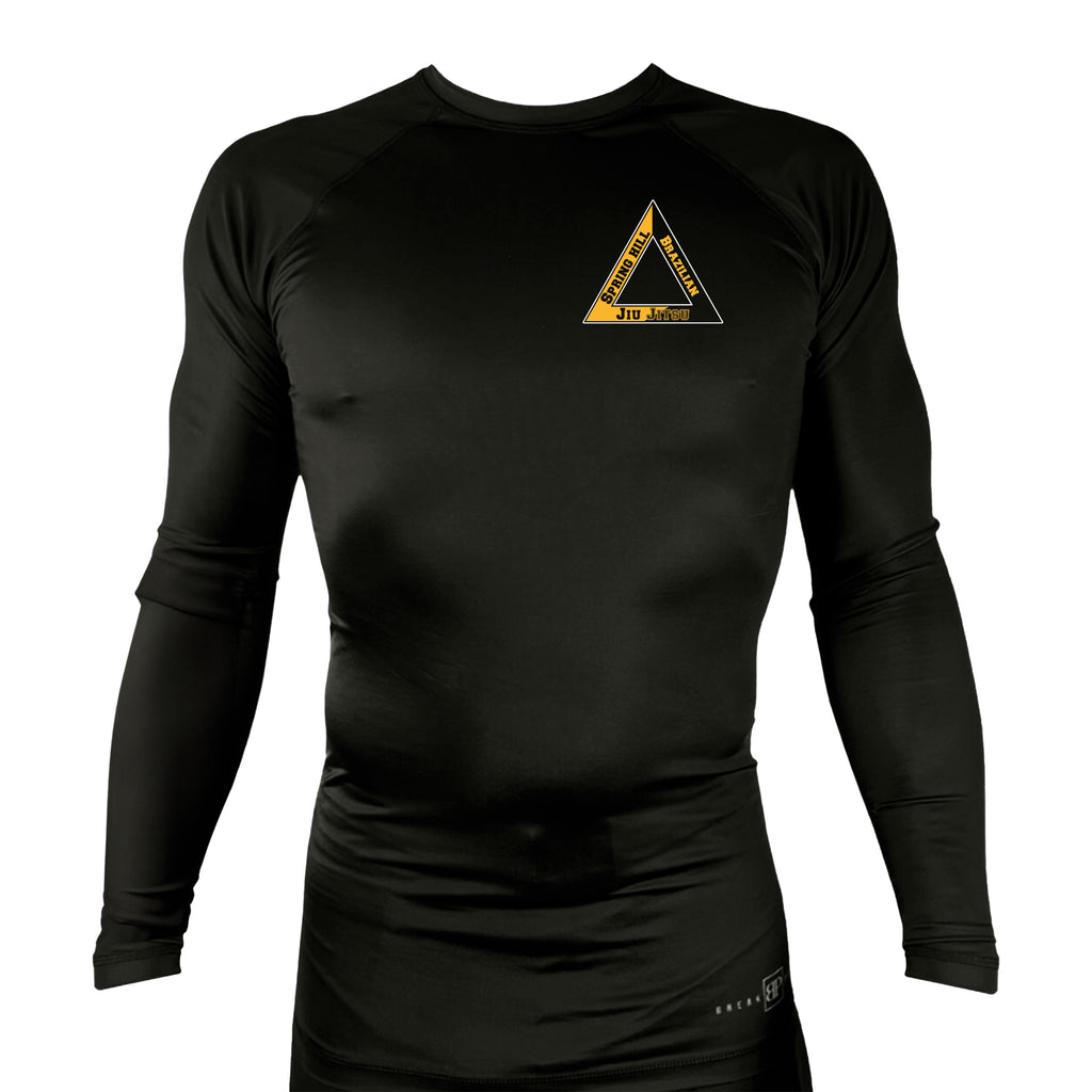 Spring Hill Jiu Jitsu All Black Rash Guards Long Sleeves #8267 A