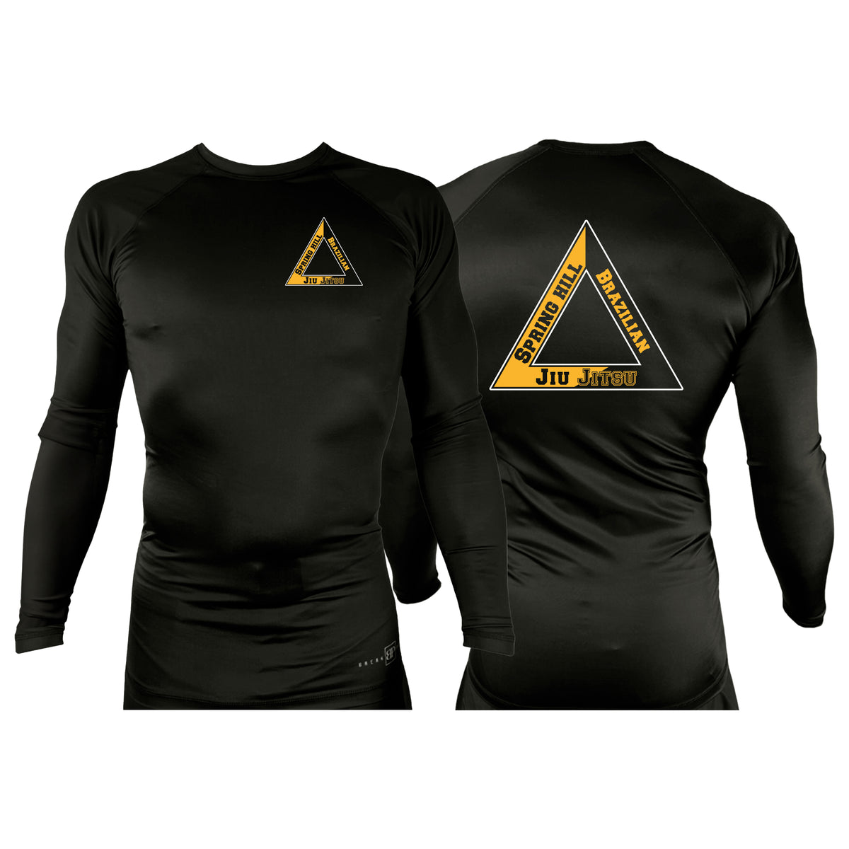 Spring Hill Jiu Jitsu All Black Rash Guards Long Sleeves #8267 A