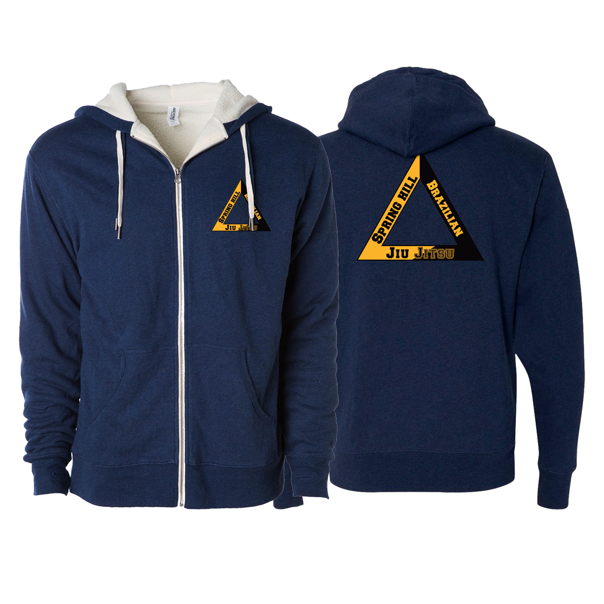 Spring Hill Jiu Jitsu Sherpa Lined Zip-Up Hoodie #8267 A