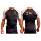 GTJJ All Black Ranked Short Sleeve Rash Guards #8268 A