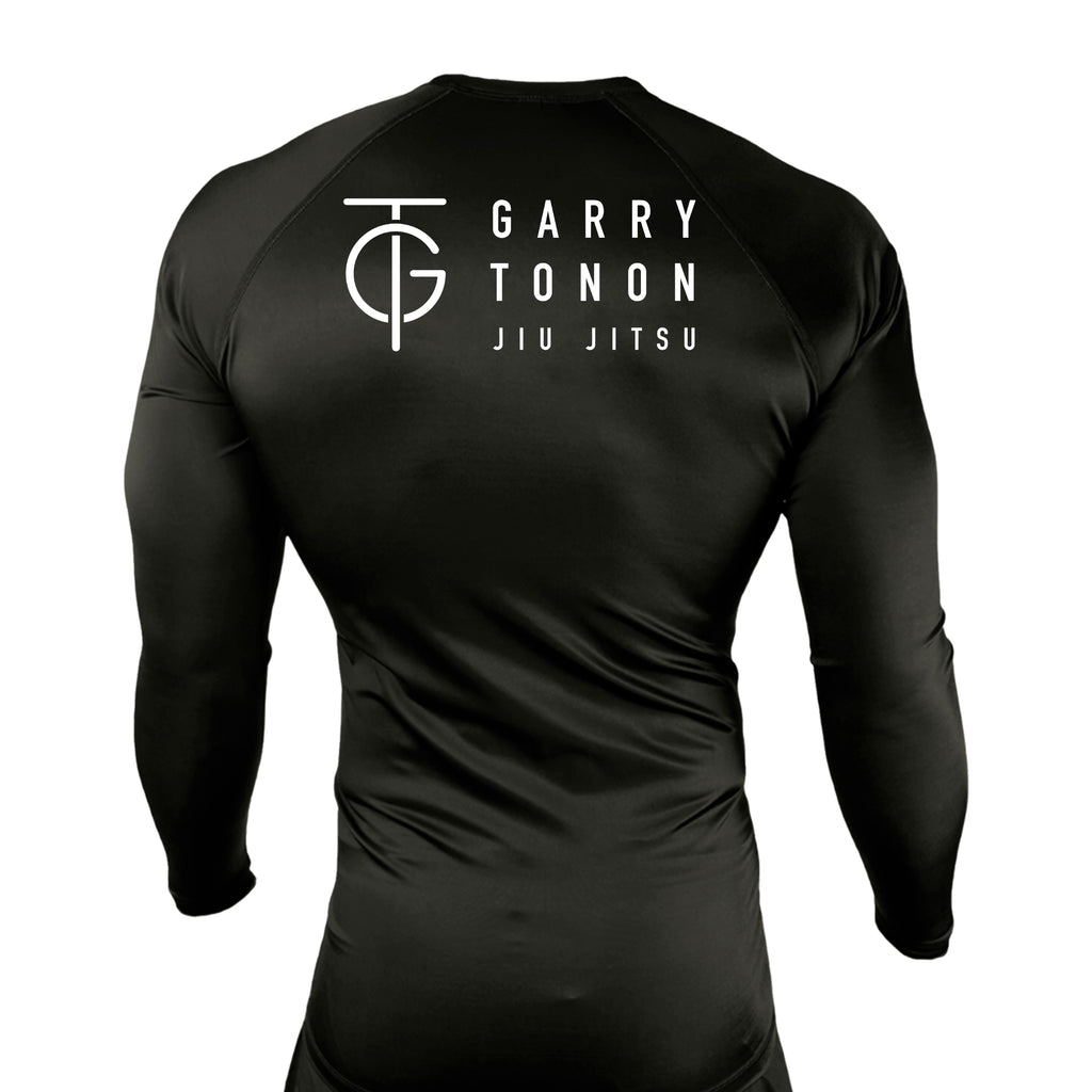 GTJJ All Black Rash Guards Long Sleeves #8268 A