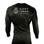 GTJJ All Black Rash Guards Long Sleeves #8268 A