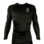 GTJJ All Black Rash Guards Long Sleeves #8268 A