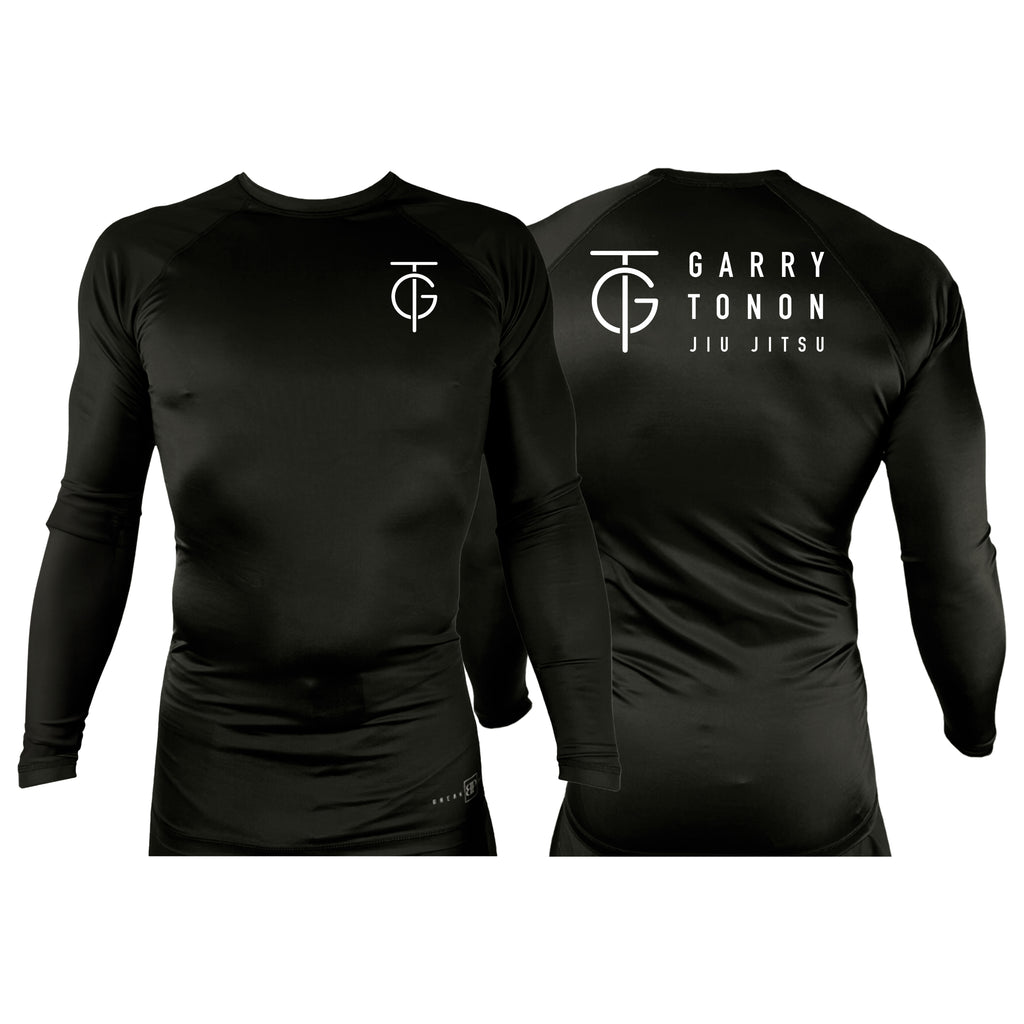 GTJJ All Black Rash Guards Long Sleeves #8268 A