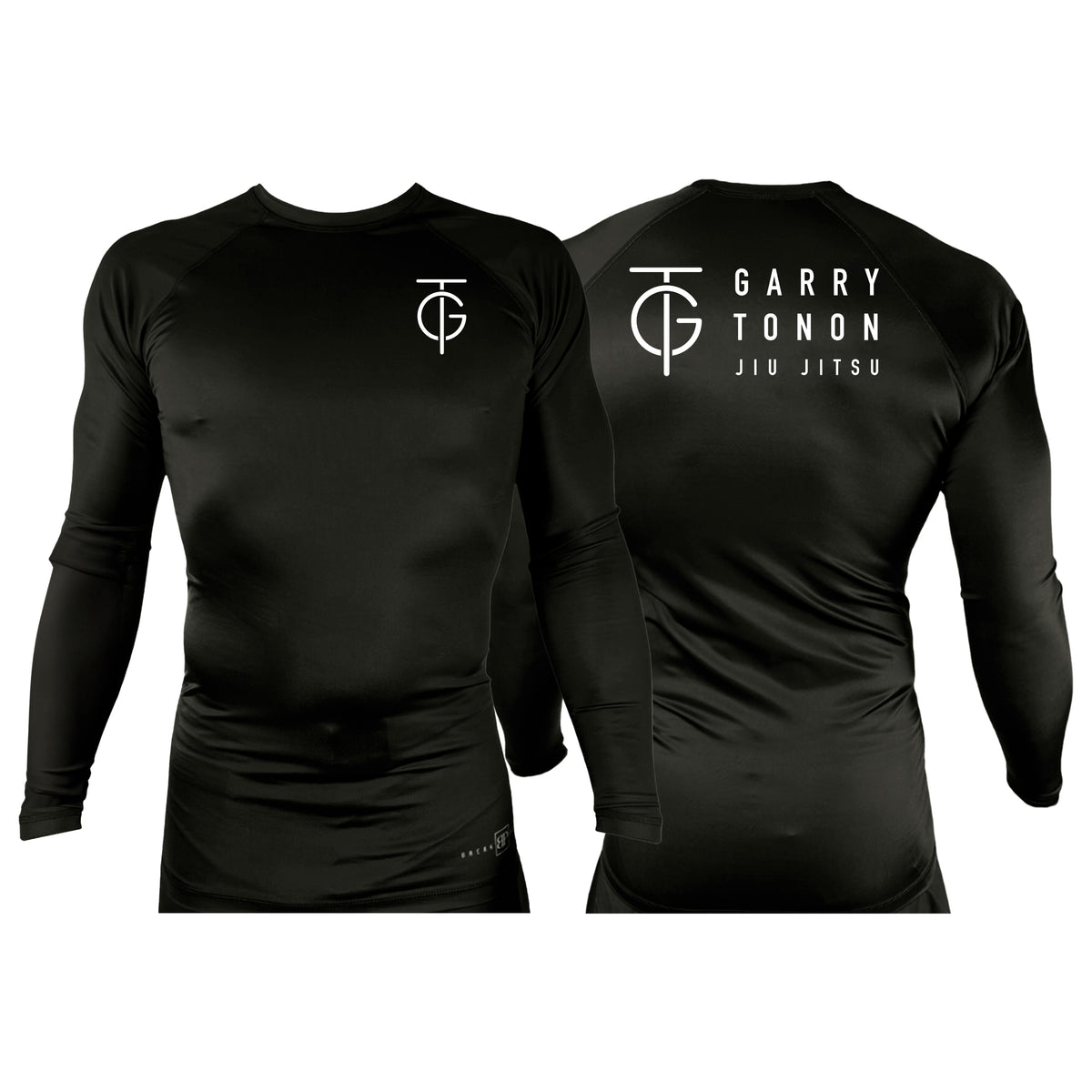 GTJJ All Black Rash Guards Long Sleeves #8268 A