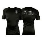 GTJJ All Black Rash Guards Short Sleeves #8268 A