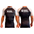 GTJJ All Black Ranked Short Sleeve Rash Guards #8268 D