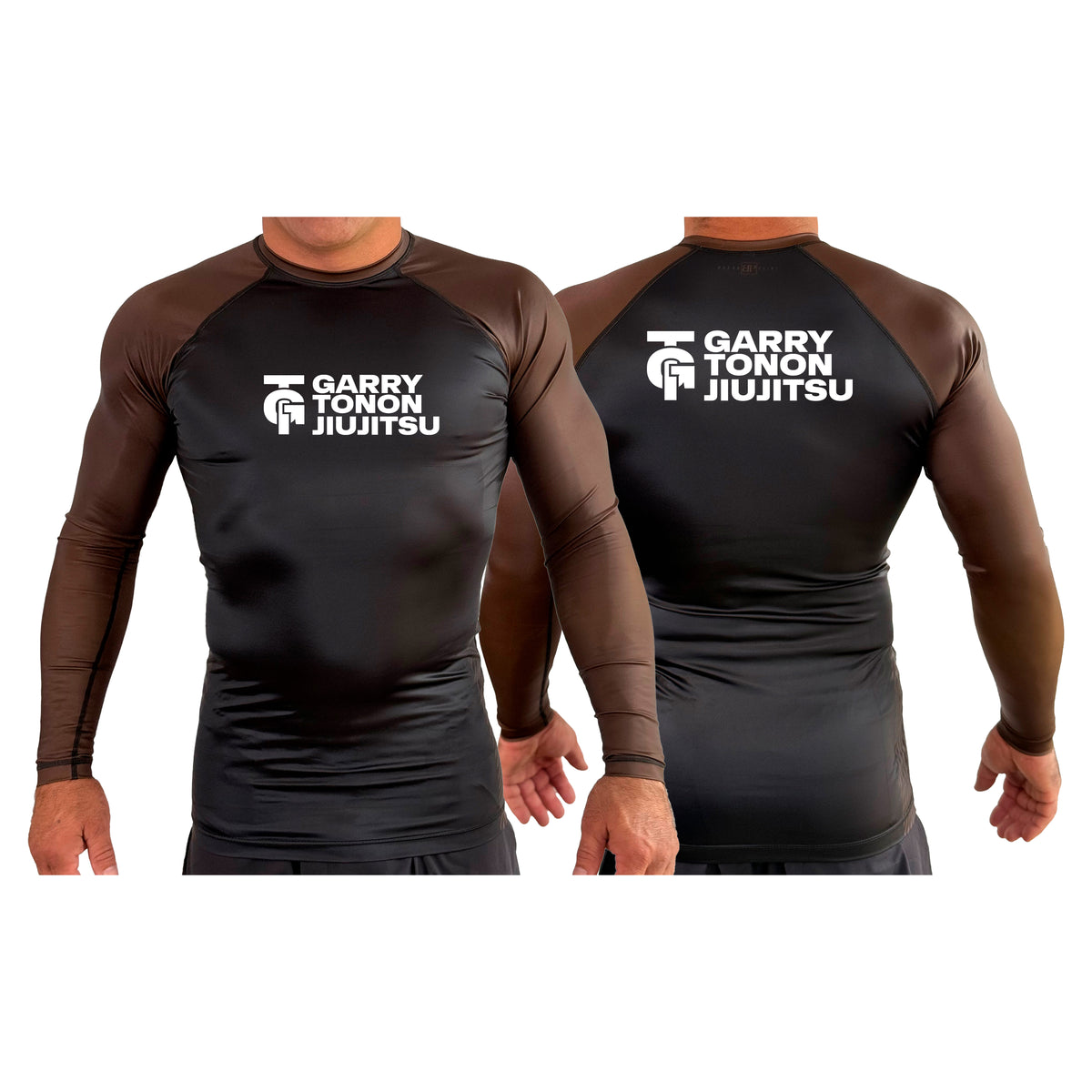 GTJJ All Black Ranked Long Sleeve Rash Guards #8268 D