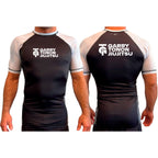 GTJJ All Black Ranked Short Sleeve Rash Guards #8268 D