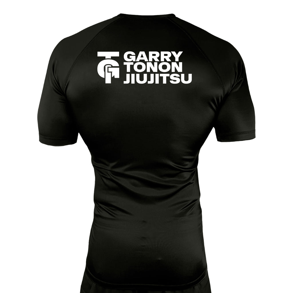 GTJJ All Black Rash Guards Short Sleeves #8268 D