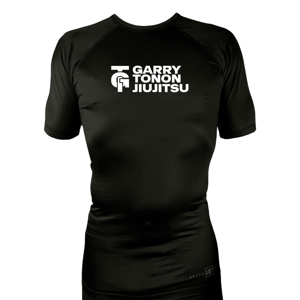 GTJJ All Black Rash Guards Short Sleeves #8268 D