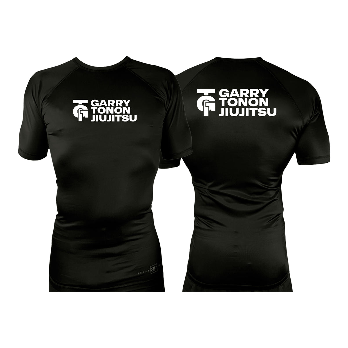 GTJJ All Black Rash Guards Short Sleeves #8268 D