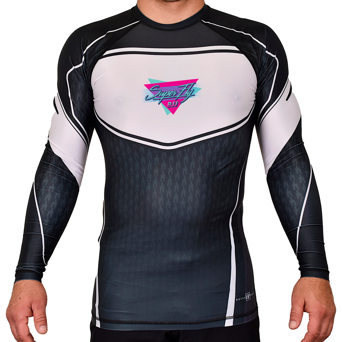 SuperFly BJJ Academy Rash Guards Black/White #8269 A