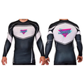 SuperFly BJJ Academy Rash Guards Black/White #8269 A