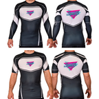 SuperFly BJJ Academy Rash Guards Black/White #8269 A