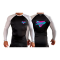 SuperFly BJJ All Black Ranked Long Sleeve Rash Guards #8269 A