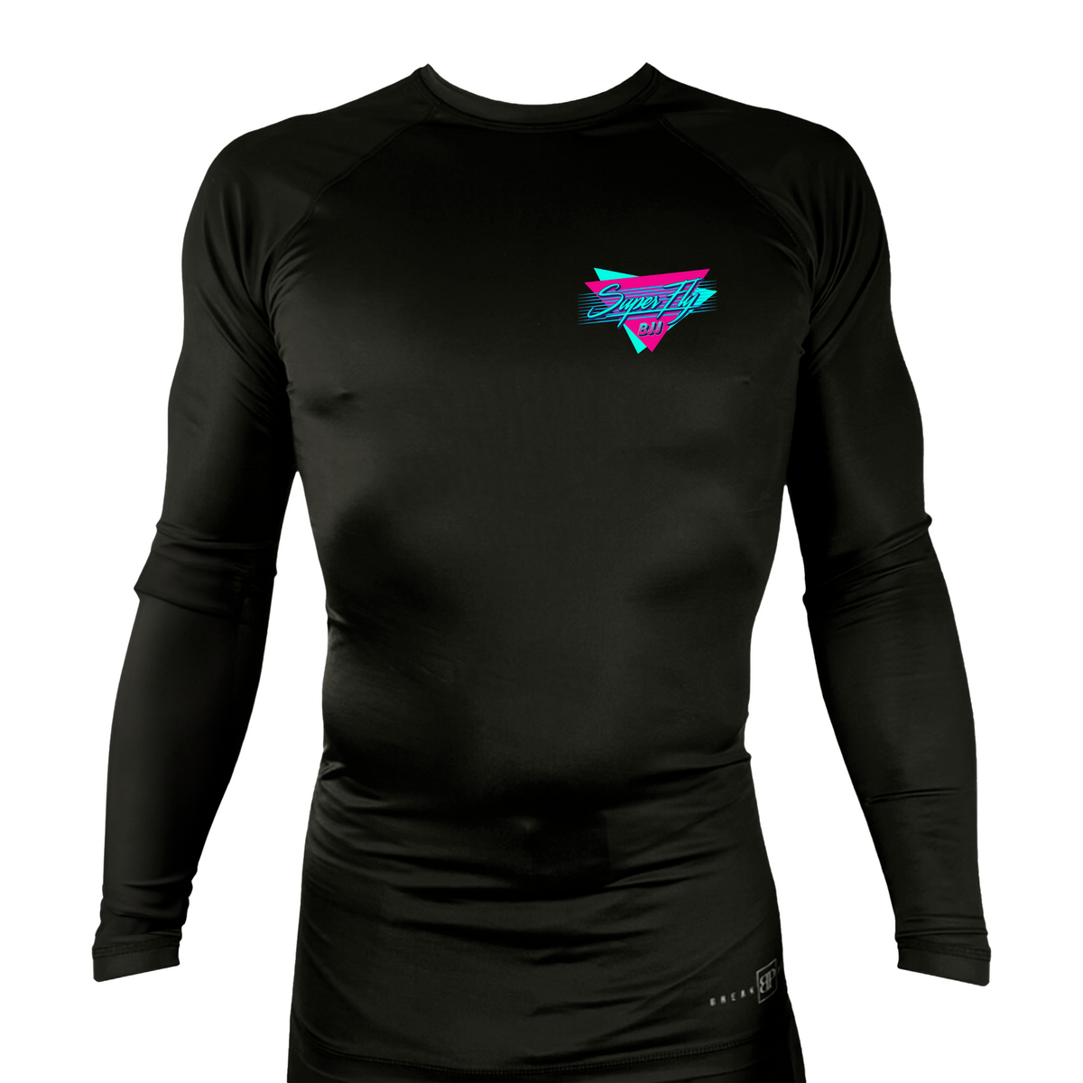 SuperFly BJJ All Black Rash Guards Long Sleeves #8269 A