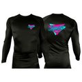 SuperFly BJJ All Black Rash Guards Long Sleeves #8269 A