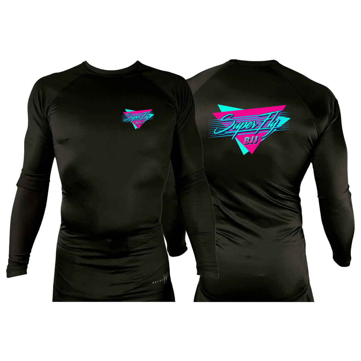 SuperFly BJJ All Black Rash Guards Long Sleeves #8269 A