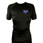 SuperFly BJJ All Black Rash Guards Short Sleeves #8269 A