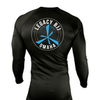 Legacy Omaha All Black Rash Guards Long Sleeves #8270 A (BJJ)