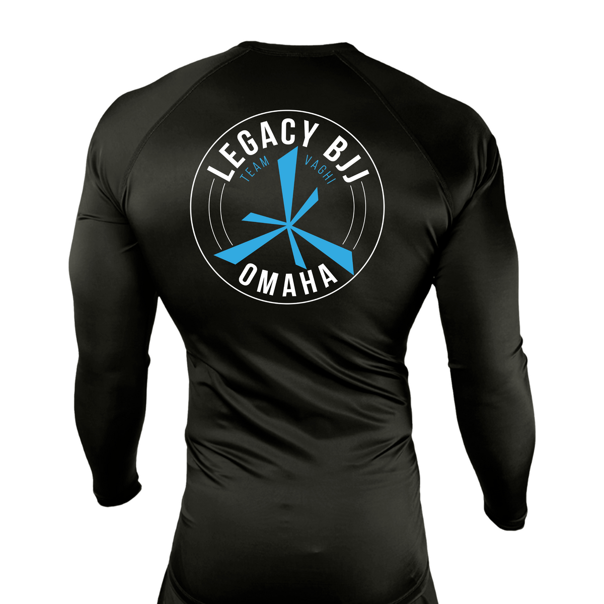 Legacy Omaha All Black Rash Guards Long Sleeves #8270 A (BJJ)