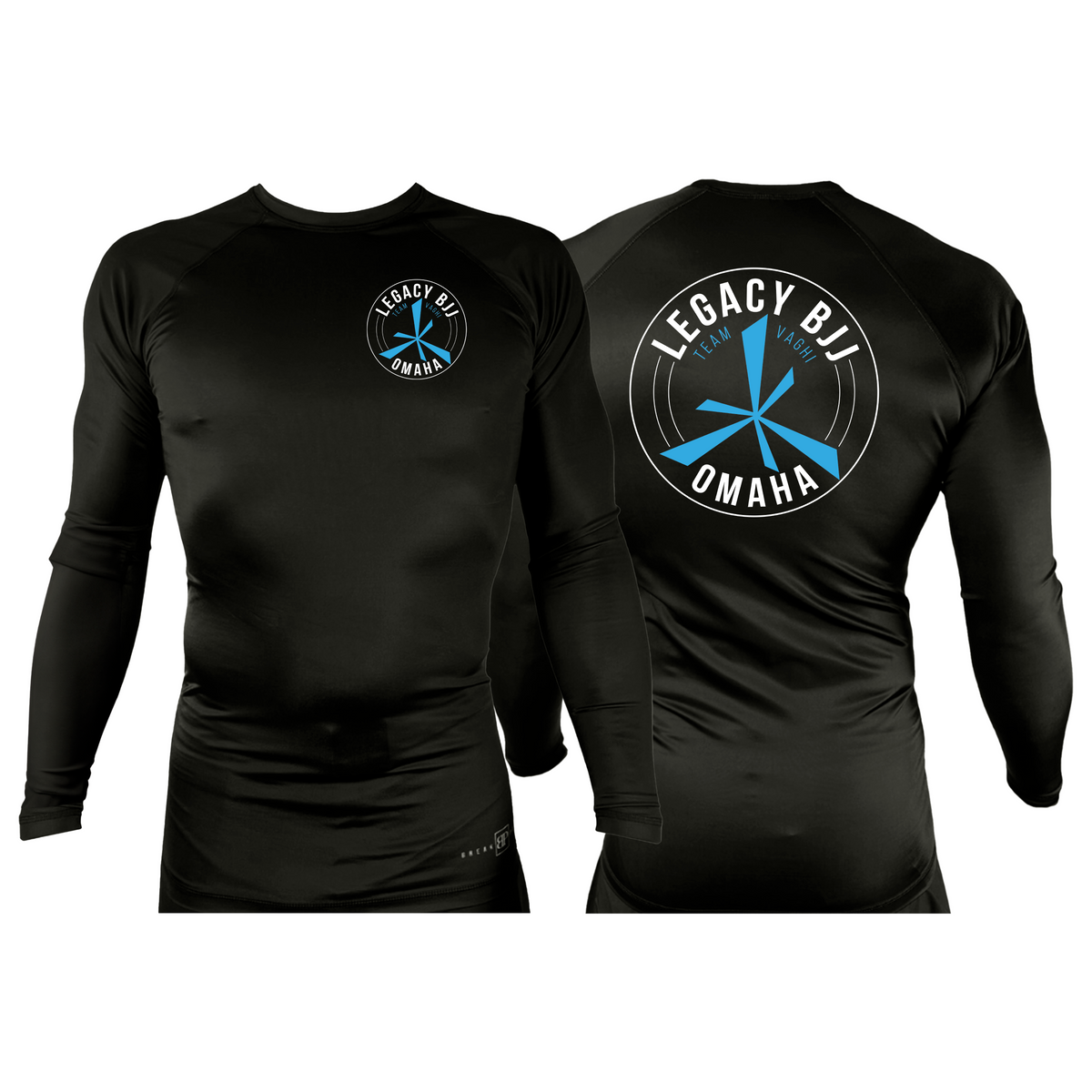 Legacy Omaha All Black Rash Guards Long Sleeves #8270 A (BJJ)